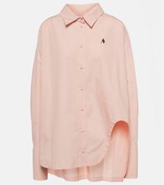 Рубашка diana из хлопкового поплина The Attico, розовый