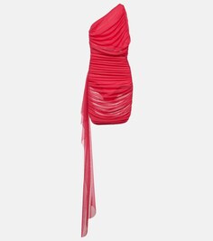 Шифоновое мини-платье со сборками и драпировкой The Sei, розовый