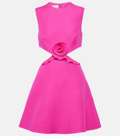 Мини-платье crêpe couture с вырезом Valentino, розовый