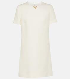 Мини-платье из крепа couture Valentino, белый