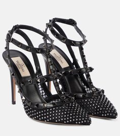 Кожаные туфли rockstud 100 Valentino Garavani, черный