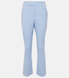 Укороченные расклешенные брюки tani с высокой посадкой Veronica Beard, синий