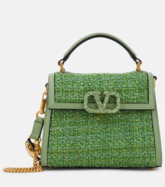 Твидовая сумка через плечо vsling mini Valentino Garavani, зеленый