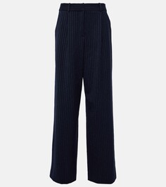 Heyser широкие брюки с высокой посадкой в тонкую полоску Veronica Beard, мультиколор