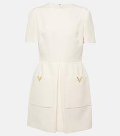 Мини-платье vgold crêpe couture Valentino, белый