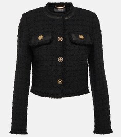Укороченная куртка-букле Versace, черный