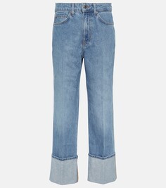 Прямые джинсы dylan с высокой посадкой Veronica Beard, синий