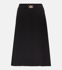 Пляжное платье из джерси medusa Versace, черный