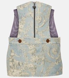 Хлопковая мини-юбка foam corset Vivienne Westwood, синий