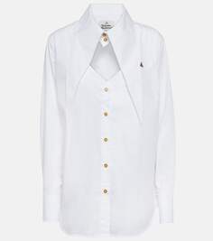Хлопковая рубашка с вырезами Vivienne Westwood, белый