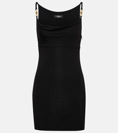 Трикотажное мини-платье medusa &apos;95 Versace, черный