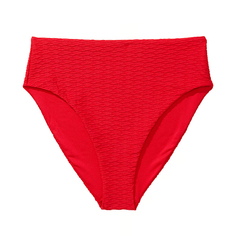 Плавки бикини Victoria&apos;s Secret Swim Mix &amp; Match High-Waist Full-Coverage Fishnet, красный