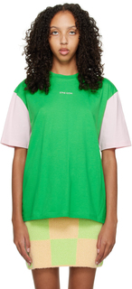 Зелено-розовая футболка Margila Stine Goya