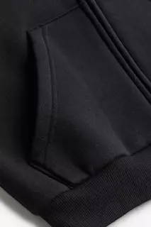 Объемная толстовка с капюшоном и молнией H&amp;M, черный H&M