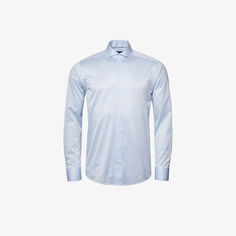 Рубашка узкого кроя из хлопка Eton, синий