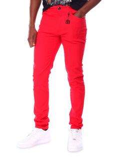Однотонные брюки с логотипом Elie Balleh, красный
