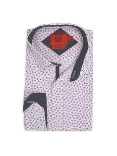 Классическая рубашка приталенного кроя с принтом Elie Balleh, красный