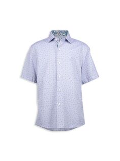 Рубашка с пейсли для мальчика Elie Balleh, фиолетовый