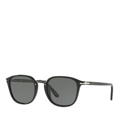 Поляризационные круглые солнцезащитные очки, 53 мм Persol, цвет Black