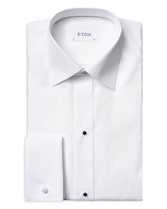 Классический крой Белый Пике&amp;;eacute; Формальная рубашка Eton, цвет White