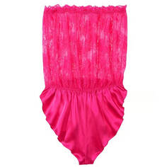 Боди Victoria&apos;s Secret VS Archives Silk Strapless Teddy, ярко-розовый