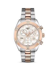 Браслет PR100 с звеньями и бриллиантами, хронограф, 38 мм Tissot, цвет Multi