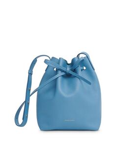 Миниатюрная сумка-мешок из мягкой кожи Mansur Gavriel, цвет Blue