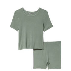 Комплект пижамный Victoria&apos;s Secret Ribbed Modal, 2 предмета, светло-зеленый