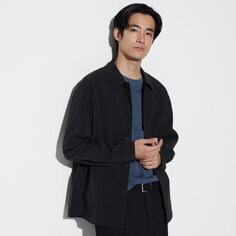 Куртка-рубашка Uniqlo Unisex с карманом на груди, черный
