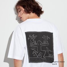 Футболка с графикой keith haring ut UNIQLO, белый