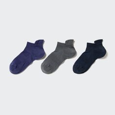Короткие носки (3 пары/спортивные) UNIQLO, фиолетовый