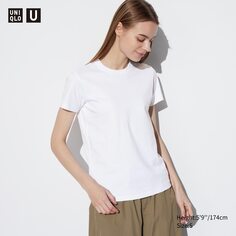 Футболка uniqlo с круглым вырезом и короткими рукавами UNIQLO, белый