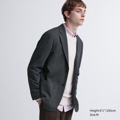 Комфортный пиджак UNIQLO, темно-серый