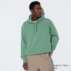 Пуловер с капюшоном UNIQLO, зеленый