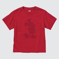 Детская футболка с графикой «микки стендс ют» UNIQLO, красный