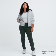 Легинсы ультра стрейч UNIQLO, темно-зеленый