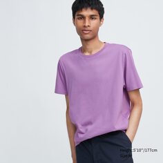 Футболка из 100% хлопка supima UNIQLO, фиолетовый