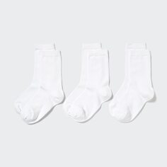 Детские носки (три пары) UNIQLO, белый