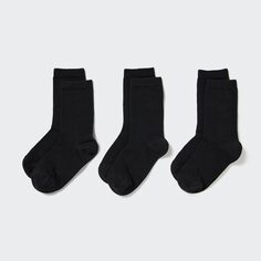 Детские носки (три пары) UNIQLO, черный