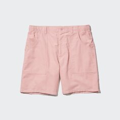 Вельзовые шорты UNIQLO, розовый