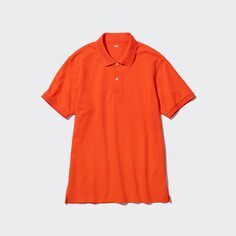 Рубашка поло из сухого пике UNIQLO, оранжевый