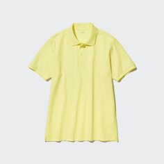 Рубашка поло из сухого пике UNIQLO, желтый