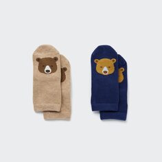 Носки (две пары) UNIQLO, коричневый