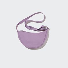 Круглая мини-сумка на плече UNIQLO, фиолетовый