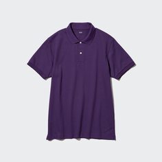 Рубашка поло из сухого пике UNIQLO, фиолетовый