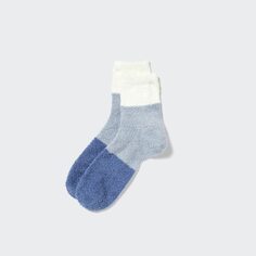 Пушистые носки в стиле колор-блок Heattech UNIQLO, белый