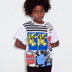 Детская футболка с графикой ny pop art ut UNIQLO, белый