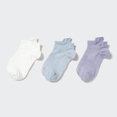 Короткие носки (спортивные/3 пары) UNIQLO, молочный