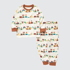 Пижама Disney Kidia (с длинным рукавом) UNIQLO, молочный