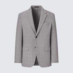 Куртка Kando (клетка Glen, стандартная длина рукава) UNIQLO, серый